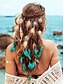 billiga Håraccessoarer för kvinnor-Damboho fjäderhårband – justerbar festivalhuvudbonad med naturliga fjädrar och pärlor för strand, fester och bohemiska outfits