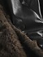 cheap Furs &amp; Leathers-Women&#039;s Casual Jacket Warm Comfortable Buttons Fur Collar Fashion Plain Holiday Going out Weekend Single Breasted Regular Turndown Regular Fit Long Sleeve Outerwear Black Fall Winter