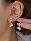 baratos Brinco Feminino-Brincos de pérolas artificiais femininas com design em forma de lágrima e strass, elegante estilo dourado pendurado, adequados para deslocamento diário, escritório, casamento, festa e noite