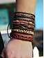 billige Mænds smykker-flerlags læderarmbåndssæt til mænd – boho-vævede tribale manchetarmbånd med justerbar pasform til afslappede outfits og musikfestivaler