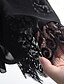 abordables jambe large et taille haute-Femmes Jambe large Pantalon capri Streetwear Occasionnel Longueur mollet Taille haute Uni Dentelle Respirabilité Doux Micro-Élastique Vacances Rue Tenue quotidienne Noir Été Coupe régulière