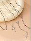 abordables Collier pour femme-Collier pendentif croix multicouche en or et argent pour femme avec perles multicolores - bijoux religieux à la mode pour un usage quotidien, des sorties décontractées et des occasions spéciales