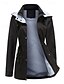 abordables chaqueta activa-Mujer Gabardina Impermeable Mantiene abrigado Cremallera Bolsillo Moda Exterior Plano Noche Fin de semana Cremallera Regular Con Capucha Ajuste regular Manga Larga Ropa de calle Negro Amarillo Vino