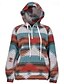 billige Grafisk butikk Sweatshirts &amp; Hettegensere-Dame Pullover hettegenser-genser Stamme Gatemote Fritid Behagelig Langermet Med hette Vanlige topper Gate Ferie Ut på byen Trykt mønster Quarter Zip Blå Høst