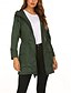 abordables Abrigos &amp; Trench-Mujer Chaqueta con capucha Cómodo Transpirable Cremallera Bolsillo Casual Plano Exterior Vacaciones Calle Ropa Cotidiana Cremallera Regular Con Capucha Ajuste regular Manga Larga Ropa de calle Negro