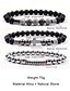 cheap Men&#039;s Jewelry-Men&#039;s Obsidian Beaded Cross Bracelet Set - Multi-layered matte obsidian and metal beads with grey gemstone decoration, Stretch design, Bohemian style, Ssuitable for daily wear or casual outing