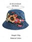 abordables Sombreros de mujer-Sombrero de pescador de mezclilla bordado para mujer: diseño floral, elegante sombrero de verano, perfecto para actividades al aire libre, playa y ropa informal.
