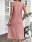 ieftine Rochie albă-Pentru femei Rochii Midi Rochie de Vară Rochie A line Rochie de vară Vacanță Petrecere Casual Zi de Naștere Zilnic Concediu Fit regulat Grafic Simplu Fără manșon Stil Nautic Bleumarin Roz Îmbujorat