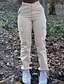 billiga lastbyxor för kvinnor-Dam Militärbyxor Byxor Mode Streetwear Fullängd Naturlig Solid färg Ficka Bekväm Microelastisk Sport &amp; Utomhus Dagliga kläder Svart Kaki Mörkgrå Beige Vår Höst Normal