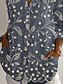 cheap Floral Tops-Women&#039;s Shirt Floral Active Daily Stylish Long Sleeve Shirt Collar Regular Tops Daily Holiday Buttons Print Gray Spring Fall