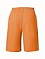 baratos Shorts-Mulheres chinês Bermudas Férias Moda Básico Comprimento do joelho Cintura Alta Tecido Bolsos Cintura elástica Confortável Macio Micro-Elástica Ao ar livre Rua Verde Militar Azul marinho Preto Branco