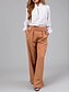 economico Pantaloni a gamba dritta-Per donna Chinos Dritto Moda Streetwear Lunghezza intera Vita Alta Semplice Tasca Comodo Morbido Confortevole Micro-elastico All&#039;aperto Streetwear Arancione Estate Primavera Vestibilità comoda