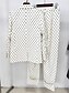 abordables Trajes de pantalón de mamá-Traje de pantalón vestido para la madre de la novia elegante cuello de camisa longitud hasta el tobillo mezcla de algodón manga larga con botones