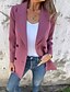 economico giacche casual-Per donna Giacca Casual Traspirante Confortevole Tasca Casual Semplice Vacanza Streetwear Casuale Abbigliamento quotidiano Doppiopetto Regolare Collo ripiegato Vestibilità regolare Manica Lunga