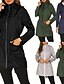 abordables Abrigos &amp; Trench-Mujer Chaqueta con capucha Cómodo Transpirable Cremallera Bolsillo Casual Plano Exterior Vacaciones Calle Ropa Cotidiana Cremallera Regular Con Capucha Ajuste regular Manga Larga Ropa de calle Negro