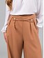 economico Pantaloni a gamba dritta-Per donna Chinos Dritto Moda Streetwear Lunghezza intera Vita Alta Semplice Tasca Comodo Morbido Confortevole Micro-elastico All&#039;aperto Streetwear Arancione Estate Primavera Vestibilità comoda