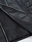cheap Men&#039;s Vest-Men&#039;s Vest Gilet Faux Leather Vest Outdoor Daily Fashion Casual Spring Fall Zip Up Pocket PU Leather Comfortable Plain Zipper Crew Neck Regular Fit Black Brown Vest