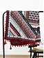 cheap Women&#039;s Scarves-Women’s Boho Square Scarf with Tassels – Lightweight Blended Cotton Ethnic Print Shawl for Casual Outfits, Travel and Festivals