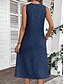 ieftine Rochie albă-Pentru femei Rochii Midi Rochie de Vară Rochie A line Rochie de vară Vacanță Petrecere Casual Zi de Naștere Zilnic Concediu Fit regulat Grafic Simplu Fără manșon Stil Nautic Bleumarin Roz Îmbujorat