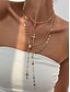 abordables Collier pour femme-Collier pendentif croix multicouche en or et argent pour femme avec perles multicolores - bijoux religieux à la mode pour un usage quotidien, des sorties décontractées et des occasions spéciales