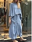 voordelige Stelt in-Dames Elegant Modieus Basic Broeken Sets Lange mouw Ronde hals Effen Kleur Buiten Werk Casual Zwart Wit Geel Zomer Normale pasvorm