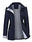 abordables chaqueta activa-Mujer Gabardina Impermeable Mantiene abrigado Cremallera Bolsillo Moda Exterior Plano Noche Fin de semana Cremallera Regular Con Capucha Ajuste regular Manga Larga Ropa de calle Negro Amarillo Vino
