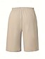 baratos Shorts-Mulheres chinês Bermudas Férias Moda Básico Comprimento do joelho Cintura Alta Tecido Bolsos Cintura elástica Confortável Macio Micro-Elástica Ao ar livre Rua Verde Militar Azul marinho Preto Branco