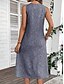 ieftine Rochie albă-Pentru femei Rochii Midi Rochie de Vară Rochie A line Rochie de vară Vacanță Petrecere Casual Zi de Naștere Zilnic Concediu Fit regulat Grafic Simplu Fără manșon Stil Nautic Bleumarin Roz Îmbujorat