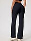 abordables Leggings et collants de yoga-Pantalons de fitness Leggings de yoga pantalon de sport Femmes Évasé Yoga Fitness Pilates Pantalons Automne Hiver Des sports Tenues de Sport Micro-Élastique Noir Blanche
