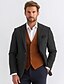 voordelige tweedblazer-heren tweed blazer wol visgraat blazer bruin groen grijs retro kantoor standaard pasvorm enkelrijs twee knopen