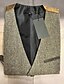 preiswerte Men&#039;s Vest-Herren Weste Gilet Urlaub Party Geschäft Mode Lässig Sommer Frühling Tasche Knöpfe Polyester Bequem Farbblock Einreihig Ein-Knopf V Ausschnitt Normale Passform Kaffee Weste