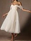baratos Vestidos de Casamento-Vestidos Brancos para Noivado Vestidos de Casamento A-Line Coração Doce Sem Mangas Comprimento do Chá Cetim Vestidos de Noiva Com Cinto  Faixa Pregas