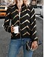 economico bomber-Per donna Giubbotto bomber Confortevole Traspirante Cerniera Stampato Casual Geometrico Vacanza Streetwear Casuale Abbigliamento quotidiano Cerniera Corto Collo alla coreana Vestibilità regolare