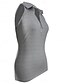 billiga Enkel linne-Dam Camisole linne Ensfärgat Modern Ledigt Ärmlös Tröjkrage Vanliga toppar Dagligen Dragkedja Svart Vin Blå Brun Grön Sommar