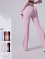 abordables Leggings et collants de yoga-Pantalons de fitness Leggings de yoga pantalon de sport Femmes Léger Évasé Yoga Fitness Pilates Pantalons Automne Hiver Des sports Tenues de Sport Micro-Élastique Gris foncé Noir