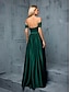ieftine Semi-formal / Cocktail-Rochii A-Line quinceanera rochie elegantă formală de nuntă lungă pe jos fără mâneci fără bretele din satin fără spate cu pliseuri