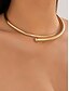 economico Collana da donna-Set di collana, bracciale e anello in argento e oro da donna, gioielli dal design semplice e aperto per donne alla moda, adatti per feste, ufficio e look quotidiani eleganti.
