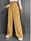 voordelige wijde pijpen en hoge taille-Dames Joggingbroeken Chinese Modieus Streetwear Basic Volledige lengte Hoge taille Effen Zak Elastische tailleband Comfortabel Zacht Rekbaar Buiten Straat Goud Wijn Hemelsblauw Grijs Zomer Lente Ruim