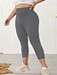 levne Sportovní nadměrné velikosti a těhotenství-Dámské legíny na pilates Legíny Capri sportovní kalhoty Lehká váha Pilates Tělocvična Běh Legíny Capri Pevná barva Tmavě šedá Černá Armádní zelená Větší velikosti Sportovní Sportovní oděvy Lehce