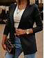 abordables Blazers et Costumes-Femmes Veste Décontractée Confortable Respirant Coupe ajustée Occasionnel Uni Vacances Travail Rue Occasionnel Ouvert devant Régulier Col Rabattu Coupe régulière manche longue Vêtements d&#039;extérieur