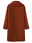 voordelige Winterjassen-Dames Parka Houd Warm Comfortabel Knop Zak Modieus Effen Dagelijks Uitgaan Dubbele rij knopen Lang Strijkijzer Normale pasvorm Lange mouw bovenkleding Zwart Wijn Khaki Herfst Winter