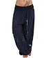 abordables pierna ancha y cintura alta-Mujer Pantalones Pantalones palazzo Moda Boho Longitud total Media cintura Estampado Cintura elástica Confortable Cómodo Microelástico Calle Ropa Cotidiana Noche Blanco Amarillo Rosa Verde Ejército