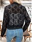 levne letecká bunda-Dámské Letecká bunda Pohodlné Prodyšné Krajka Slátanina Zip Elegantní Na běžné nošení Bez vzoru Dovolená ulice Ležérní Denní nošení Zip Krátké Stojáček Běžný Dlouhý rukáv Svrchní oděvy Černá Léto Jaro