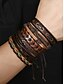 billige Mænds smykker-flerlags læderarmbåndssæt til mænd – boho-vævede tribale manchetarmbånd med justerbar pasform til afslappede outfits og musikfestivaler