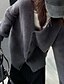 billige Cardigans og overtøj-Dame Bluse Cardigan Mode Helfarve Rillet V-hals Strikket Langærmet Almindelige toppe Strikke Ferie I-byen-tøj Weekend Sort Mørkegrå Vinter