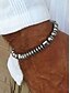cheap Men&#039;s Jewelry-Men&#039;s Obsidian Beaded Cross Bracelet Set - Multi-layered matte obsidian and metal beads with grey gemstone decoration, Stretch design, Bohemian style, Ssuitable for daily wear or casual outing