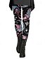 billige -Dame Slacks Leggins Gade Afslappet Fuld længde Naturlig Blomst Elastisk Talje Trykt mønster comfy Udendørs Bekvem Ferierejse I-byen-tøj Sort Grå Vinrød Mørkerød Kamel Efterår Regulær