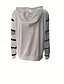 billige Teksturert hettegensere og sweatshirt-Dame Pullover hettegenser-genser Grafisk Stripet Fritid Langermet Med hette Vanlige topper Gate Hverdag Svart Hvit Høst Vinter