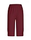 abordables Leggings unis-Femmes Pantalon capri Leggings Leggings confortables Streetwear Occasionnel Longueur mollet Naturel Uni Taille Élastique Confortable Extérieur Extérieur Athleisure Fête Chameau Vin Gris Noir Été