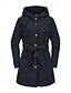 abordables Abrigos de Invierno-Mujer Gabardina Mantiene abrigado Cómodo Cremallera Bolsillo Moda Casual Plano Festivos Noche Cremallera Regular Con Capucha Ajuste regular Manga Larga Ropa de calle Negro Rosa Vino Otoño Invierno